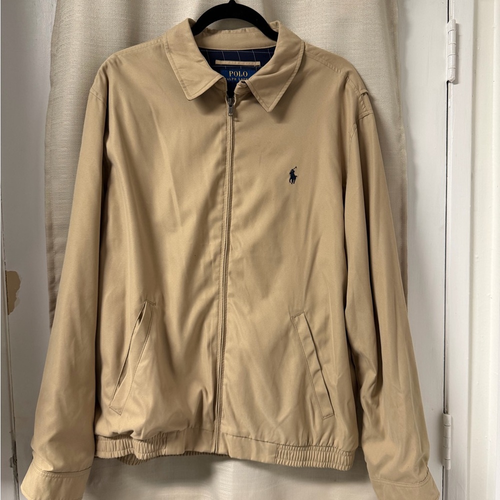 Polo Ralph Lauren Bi-Swing Lightweight Jacket/Windbreaker, Size XL, Tan/Khaki.